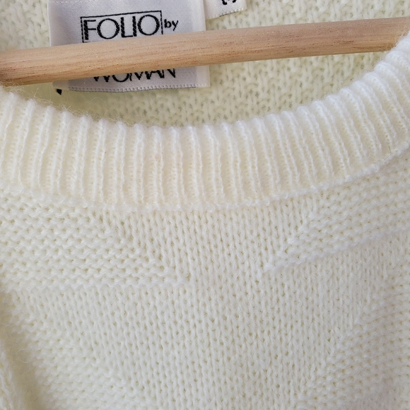 Vintage Folio By Fire Islander Sweater Vest Women's Size XL Cream - Picture 5 of 10